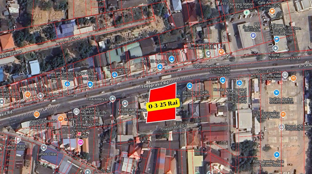 EP0038 | Commercial Red Zone Land for Sale on Thepprasit