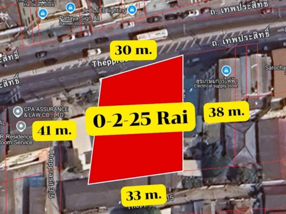 EP0038 | Commercial Red Zone Land for Sale on Thepprasit