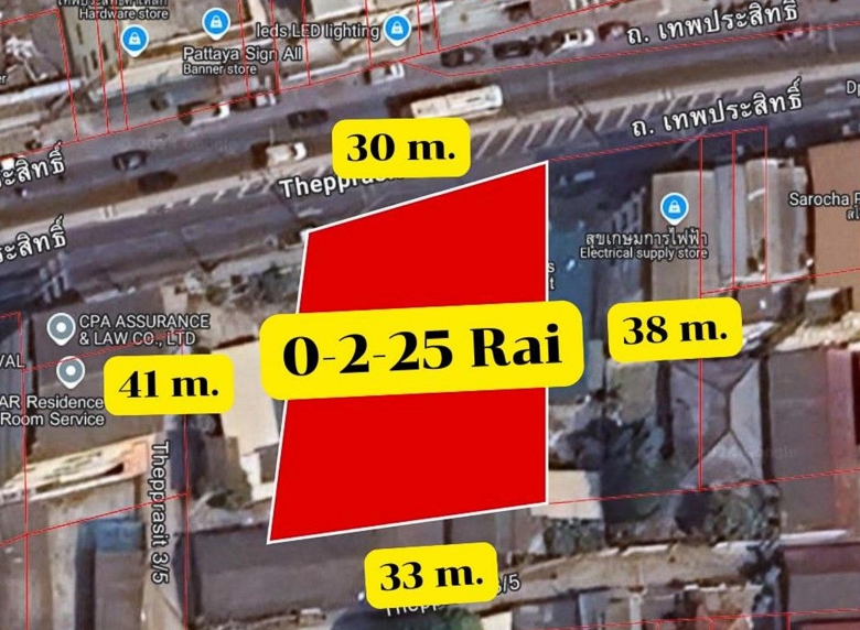 EP0038 | Commercial Red Zone Land for Sale on Thepprasit