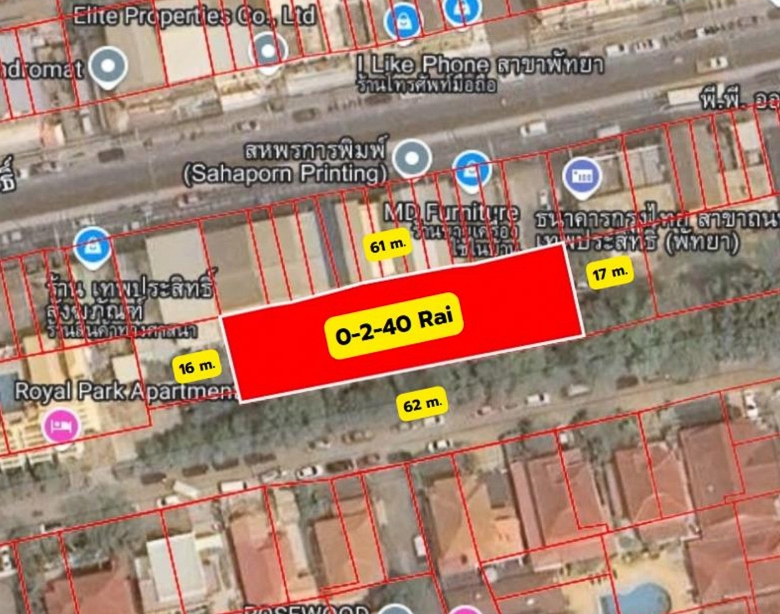 EP0013 | Land with Wide Frontage on Thepprasit, Pattaya
