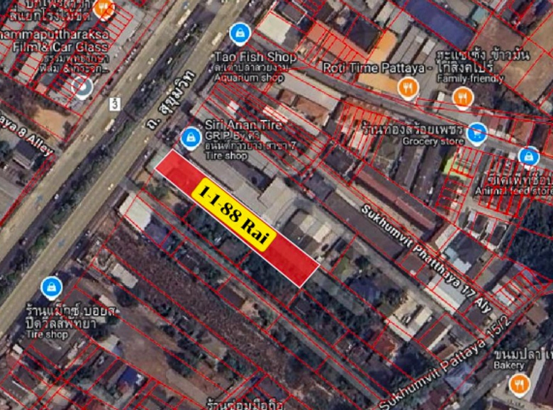 EP0249 | Premium Commercial Land for Sale in Naklua, Pattaya