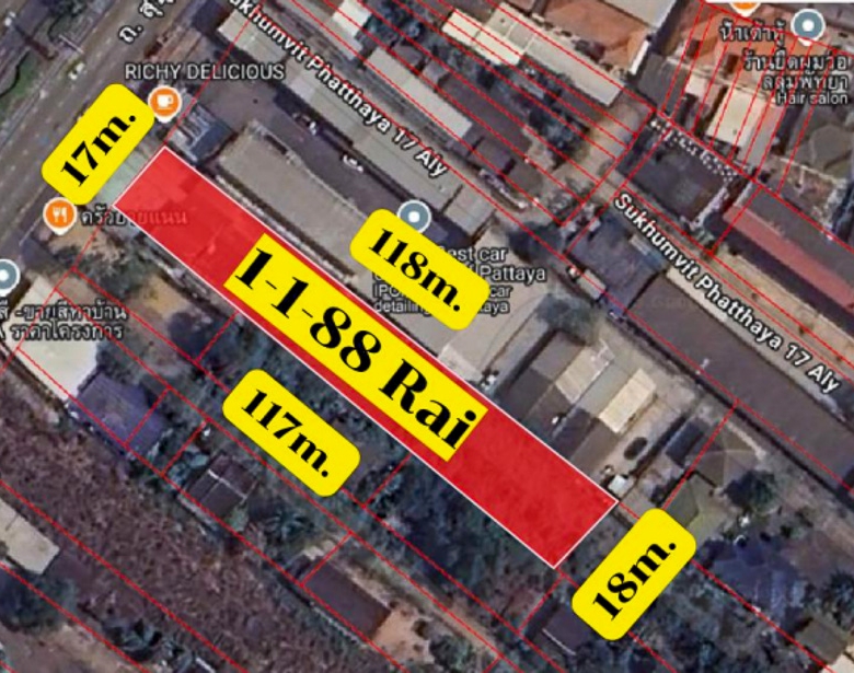 EP0249 | Premium Commercial Land for Sale in Naklua, Pattaya