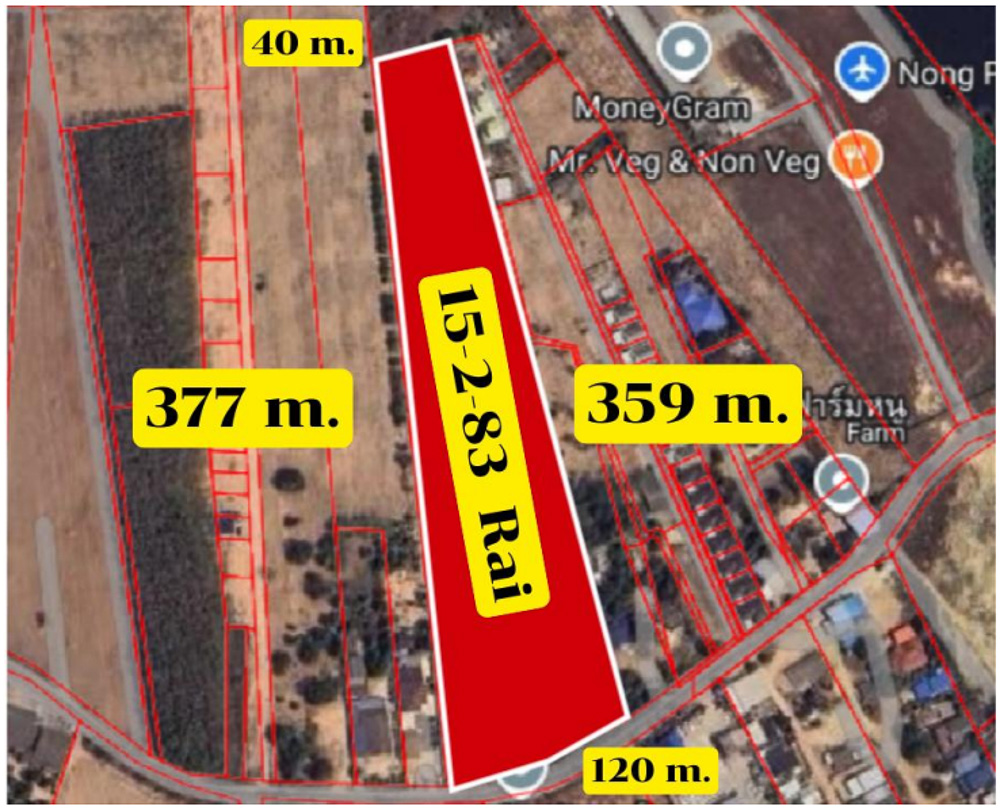 15-Rai Land for Sale-4 EP0128 | 15-Rai Land for Sale in Toongklom-Talman