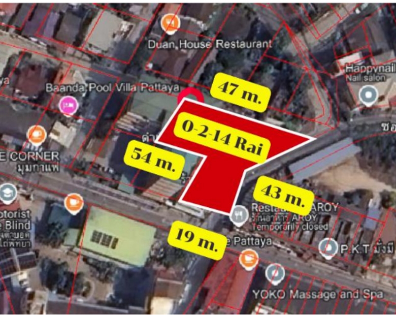 EP0082 | Prime 856 Sq.m. Land for Sale in Naklua, Pattaya