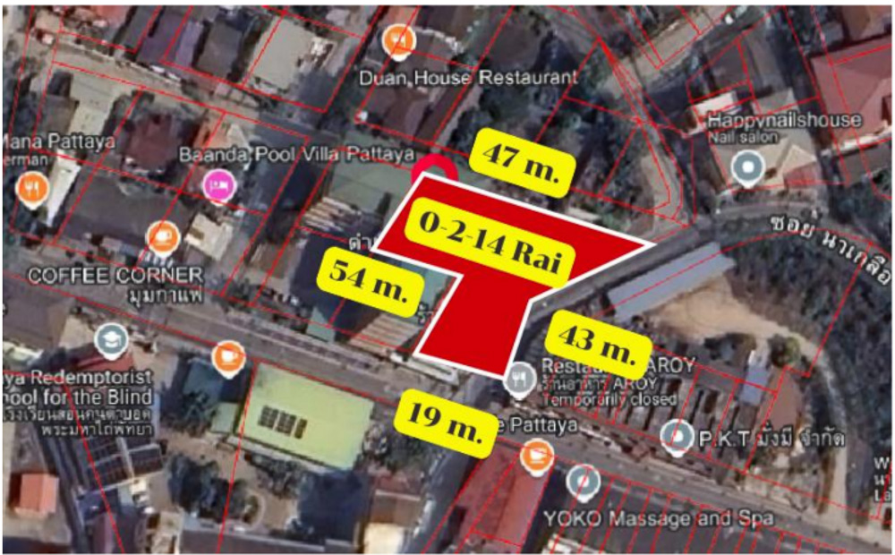 Land for Sale in Naklua, Pattaya-4 EP0082 | Prime 856 Sq.m. Land for Sale in Naklua, Pattaya