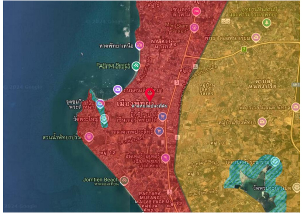 Land for Sale in South Pattaya-4 EP0065 | Commercial Red Zone Land for Sale in South Pattaya