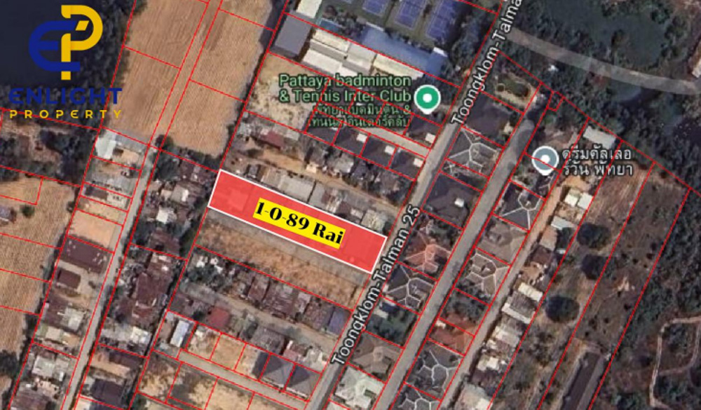 Land for Sale in Toongklom-Talman-3 EP0303 | 1-Rai Red-Zone Land for Sale in Toongklom-Talman