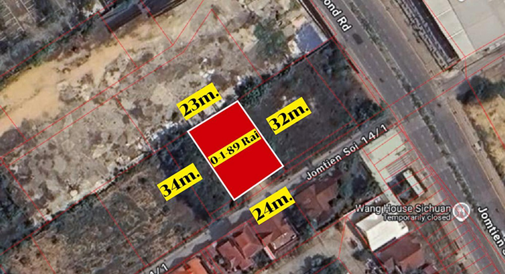Land for Sale on Jomtien Second Road-4 EP0150 | Land for Sale on Jomtien Second Road