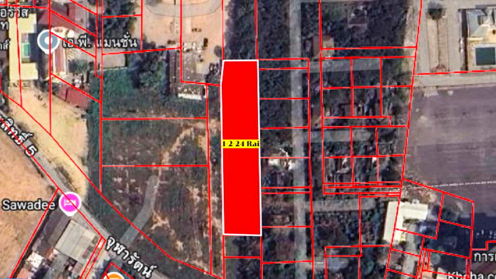 Red Zone Land for Sale in Pattaya-3 EP0214 | Commercial Red Zone Land for Sale in Pattaya