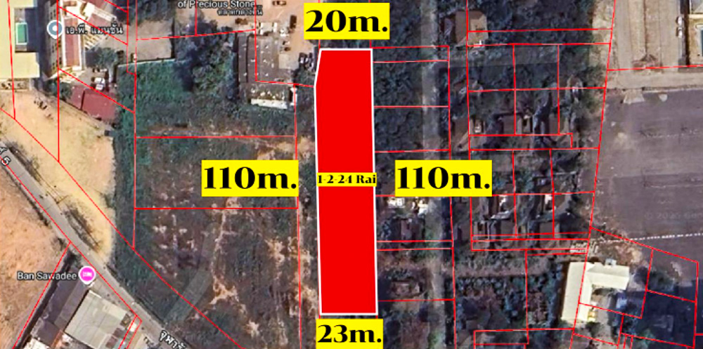 Red Zone Land for Sale in Pattaya-4 EP0214 | Commercial Red Zone Land for Sale in Pattaya