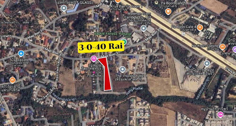 5-Rai Land Plot-3 EP0134 | 5-Rai Land Plot for Sale in Mab Bon, Pattaya
