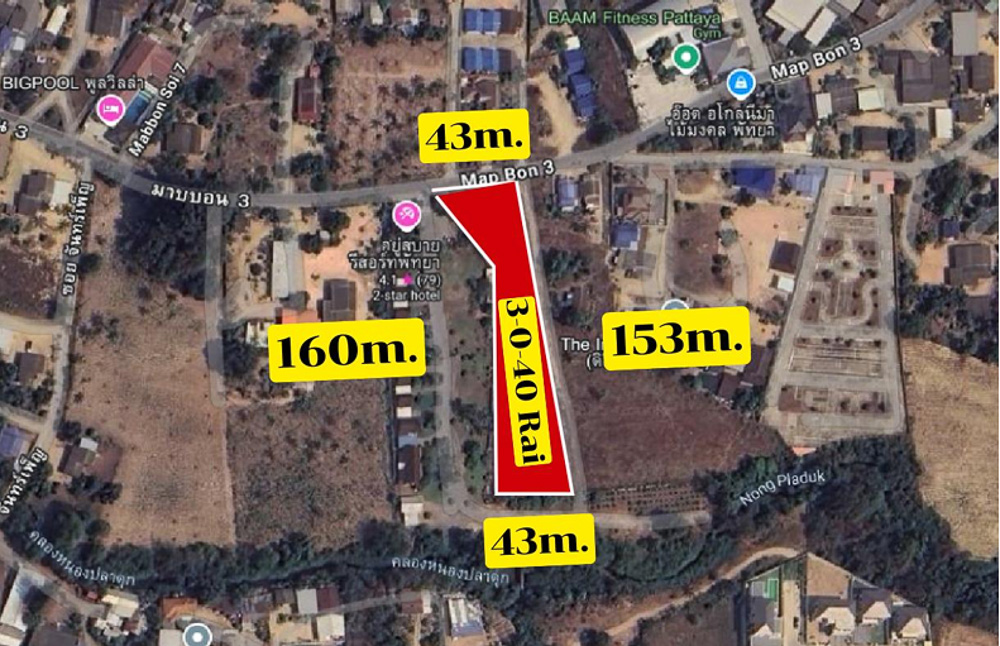 5-Rai Land Plot-4 EP0134 | 5-Rai Land Plot for Sale in Mab Bon, Pattaya