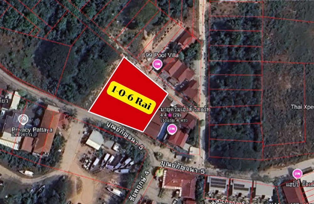 Land Plot for Sale in Jomtien-3 EP0141 | 1-Rai Land Plot for Sale in Jomtien, Pattaya