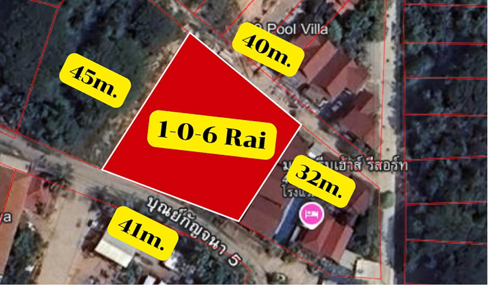 Land Plot for Sale in Jomtien-4 EP0141 | 1-Rai Land Plot for Sale in Jomtien, Pattaya