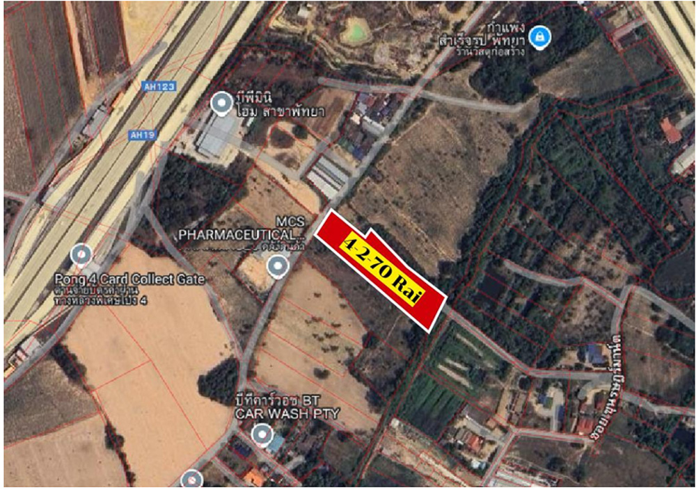 Land Plot for Sale in Pong-3 EP0140 | 4.5-Rai Land Plot for Sale in Pong, Pattaya