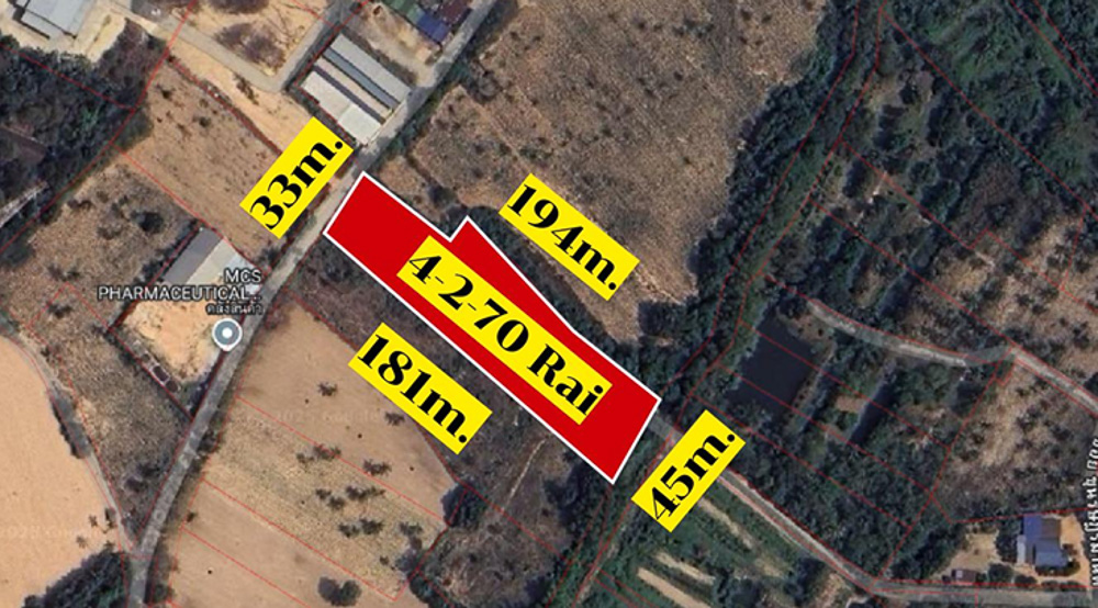 Land Plot for Sale in Pong-4 EP0140 | 4.5-Rai Land Plot for Sale in Pong, Pattaya