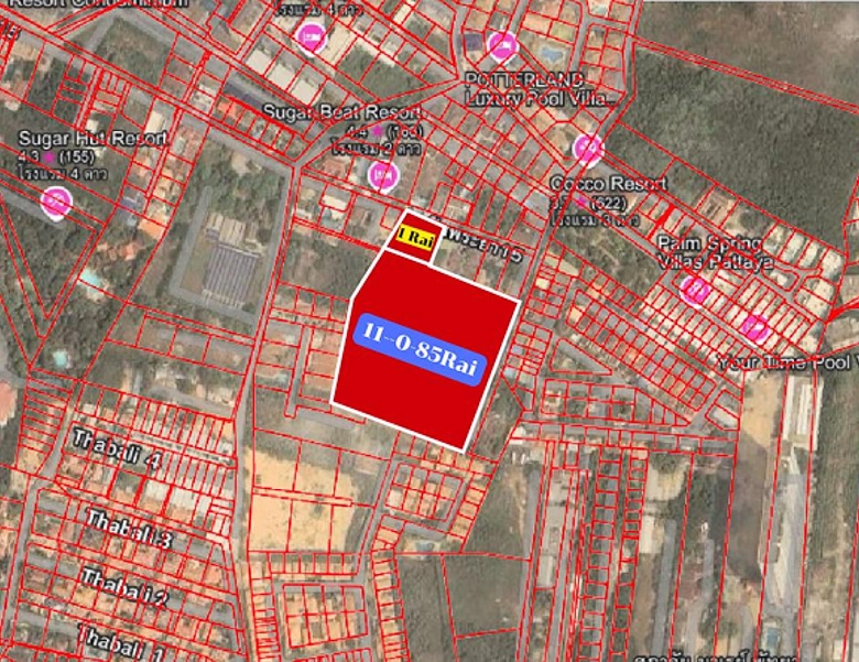 EP0171 | 12.4-Rai Land Plot for Sale in Thepprasit, Pattaya