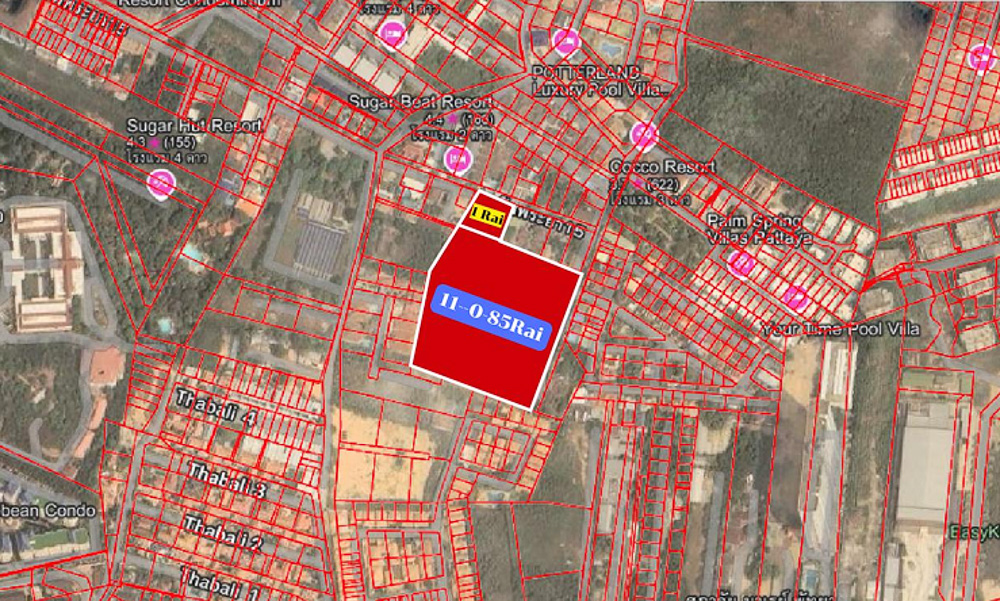 Land for Sale in Thepprasit-3 EP0171 | 12.4-Rai Land Plot for Sale in Thepprasit, Pattaya